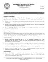 Budget request summary. 2009/10