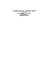Colorado HPTE annual financial statements fiscal years 2020 and 2021