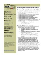 Continuing education credit workshops