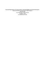 Colorado Department of Transportation's Bridge and Tunnel Enterprise financial statements and independent auditor's reports : financial audit, years ended June 30, 2022 and 2021 : compliance audit year ended June 30, 2022