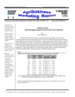 Going greener : the emerging organic sector in the green industry