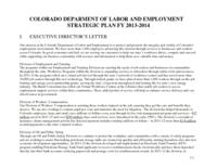 Colorado Department of Labor & Employment strategic plan. 2013/14