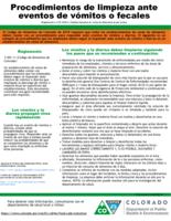 Procedimientos de limpieza ante eventis de vómitos o fecales : reglamento 6 CCR 1010-2: establecimientos de venta de alimentos al por menor