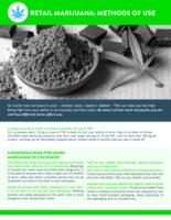 Retail marijuana, methods of use