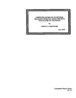 Computer estimates of natural recharge from soil moisture data, high plains of Colorado : completion report, OWRT project no. A-016 COLO