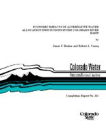 Economic impacts of alternative water allocation institutions in the Colorado River basin