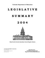 Legislative summary. 2004
