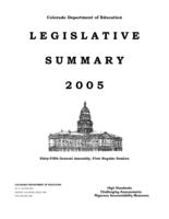 Legislative summary. 2005