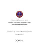 SB08-212 legislative update report. 2011