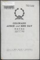 State of Colorado Arbor Day. 1903