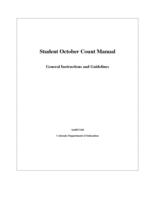 Student October count manual. 2010