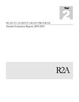 Read-to-Achieve Grant Program interim evaluation report. 2002/2003
