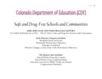 Safe and drug-free schools year-end performance report. 2008/2009