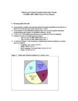 Gifted and talented student education funds end-of-year report. 2007/2008