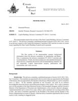 State Capitol Building Advisory Committee FY 2010/11 activities