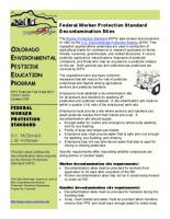 Federal Worker Protection Standard decontamination sites