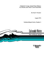 Estimated average annual water balance for Piceance and Yellow Creek watersheds