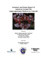 Inventory and status report of American ground nut (Apios americana Medicus) in Colorado