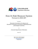 New at-risk measure update pursuant to SB23-287