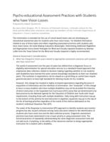 Psycho-educational assessment practices with students who have vision losses : frequently asked questions