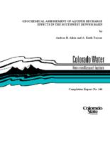Geochemical assessment of aquifer recharge effects in the southwest Denver basin