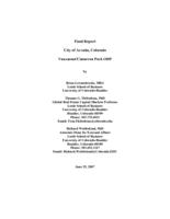 Final report, City of Arvada, Colorado Vauxmont/Cimarron Park ODP