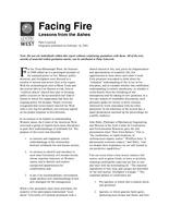 Facing fire : lessons from the ashes