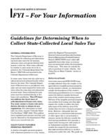 Guidelines for determining when to collect state-collected local sales tax
