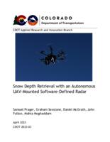 Snow depth retrieval with an autonomous UAV-mounted software-defined radar