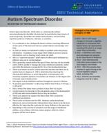 Autism spectrum disorder : an overview for families and educators