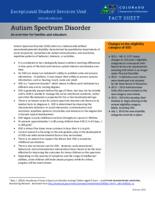 Autism spectrum disorder : an overview for families and educators