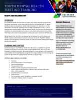 Youth mental health first and training