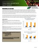 Teacher shortage fact sheet
