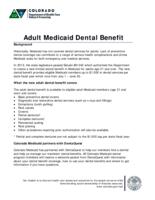 Adult Medicaid dental benefit