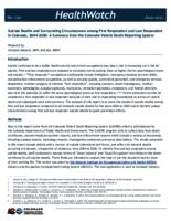Suicide deaths and surrounding circumstances among first responders and last responders in Colorado, 2004-2020 : a summary from the Colorado violent death reporting system