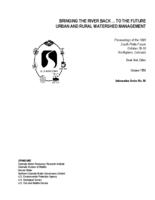 Bringing the river back ... to the future : urban and rural watershed management : proceedings of the 7th annual South Platte Forum, October 29-30, 1996, the Holiday Inn, Northglenn, Colorado
