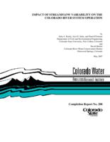 Impact of streamflow variability on the Colorado River system operation