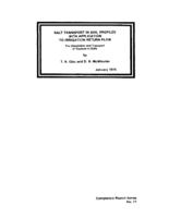 Salt transport in soil profiles : with application to irrigation return flow, the dissolution and transport of gypsum in soils
