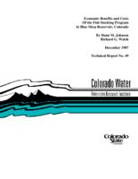 Economic benefits and costs of the fish stocking program at Blue Mesa Reservoir, Colorado