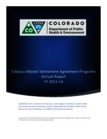 Tobacco master settlement agreement programs annual report. 2014