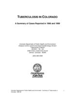 Tuberculosis in Colorado : a summary of cases reported in 1999