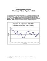 Tuberculosis in Colorado : a summary of cases reported in 2000