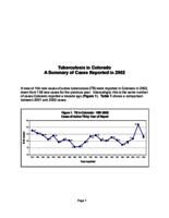 Tuberculosis in Colorado : a summary of cases reported in 2002
