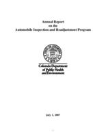 Annual report on the Automobile Inspection and Readjustment program. 2006
