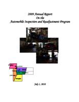 Annual report on the Automobile Inspection and Readjustment program. 2009