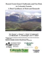 Recent forest insect outbreaks and fire risk in Colorado forests : a brief synthesis of relevant research