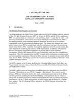 Colorado drinking water annual compliance report. 2002