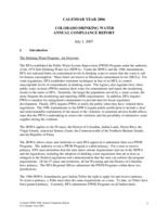 Colorado drinking water annual compliance report. 2006