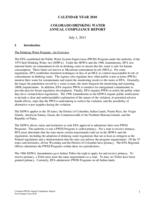 Colorado drinking water annual compliance report. 2010