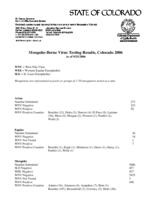 Mosquito-borne virus testing results, Colorado. 2006